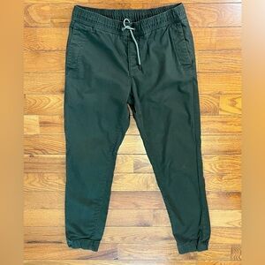 Banana Republic Aiden Twill Jogger Pants Green Men’s 32x32 Drawstring